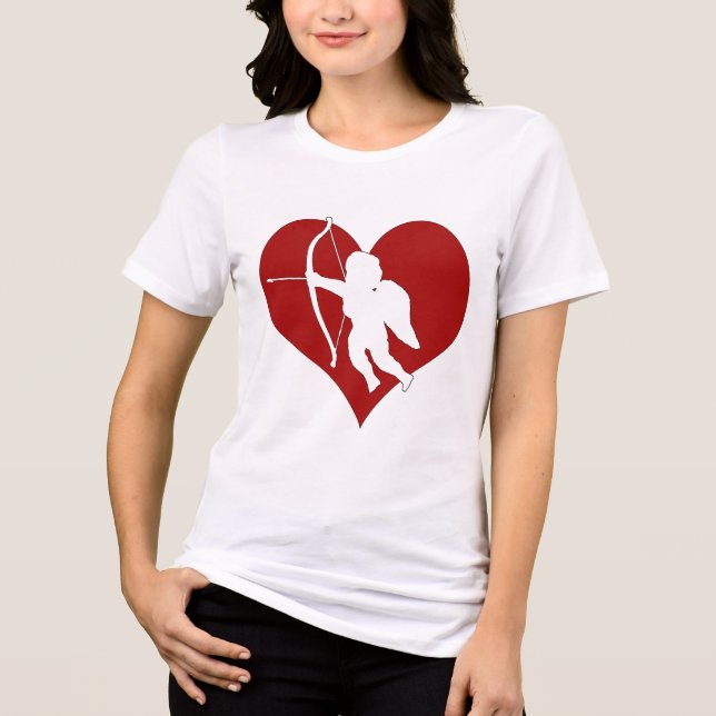 Cupid Within a Heart Tri-Blend Shirt (Front)