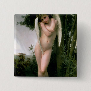 Cupidon, 1891 15 cm square badge