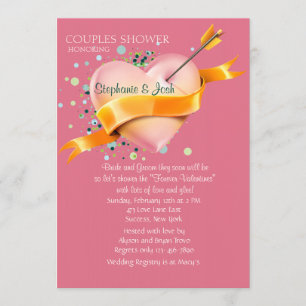 Cupid's Arrow Couples Bridal Shower Invitation