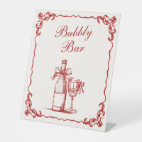 Cupid's Arrow Red Vintage Wedding Bubbly Bar