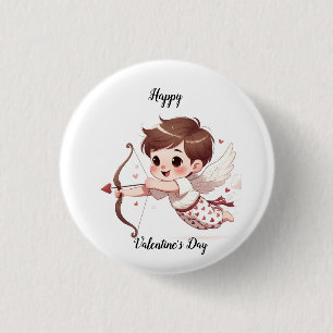 Cupid's Arrow Valentine's Day 3 Cm Round Badge