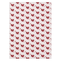 Cupid's Arrows in Hearts Tablecloth