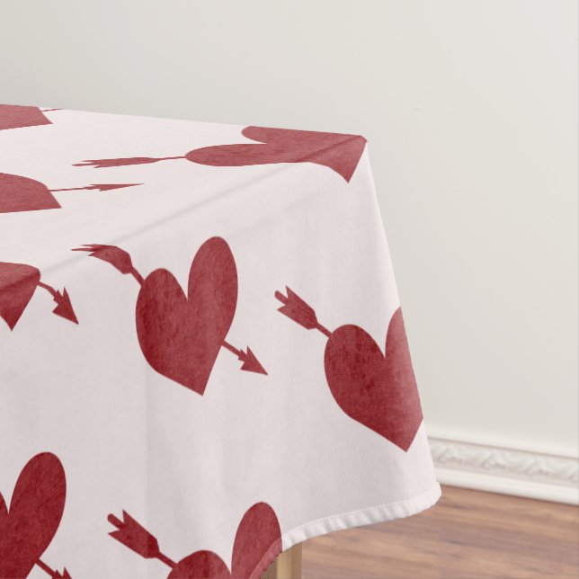 Cupid's Arrows in Hearts Tablecloth (In Situ)