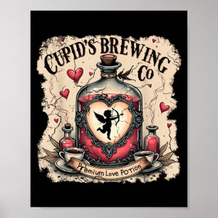 Cupids Brewing Co Love Potions Funny Valentine Poster