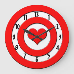 Cupid's Bullseye Large Clock