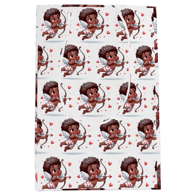 Cupid's Charm Be My Valentine  Medium Gift Bag (Front)