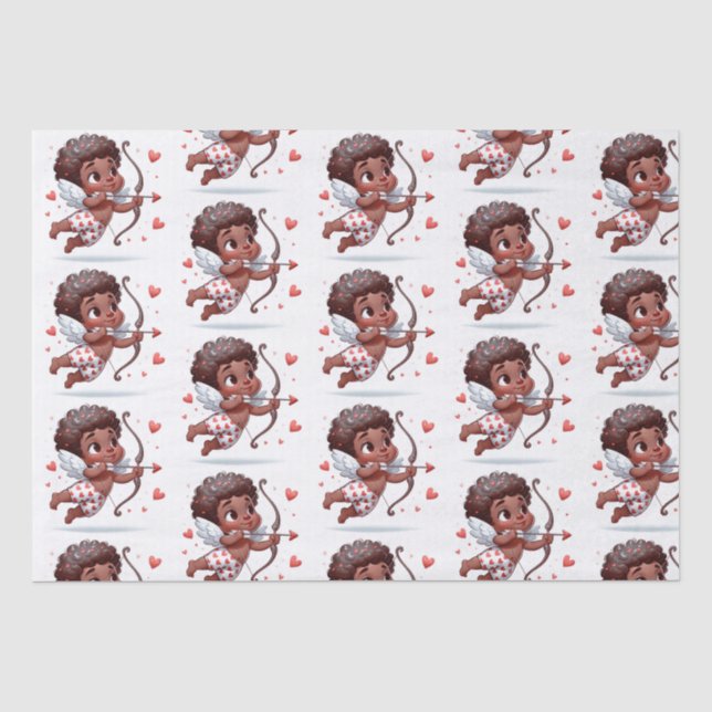 Cupid's Charm Be My Valentine  Tissue Paper (Front)