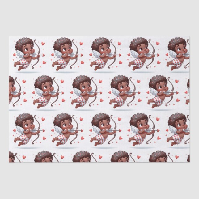 Cupid's Charm Be My Valentine  Tissue Paper (Front)