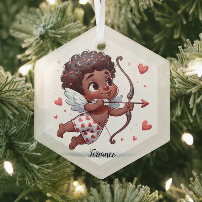 Cupid's  Charm Glass Tree Decoration (Insitu)