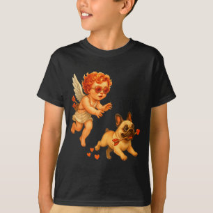 Cupids Chasing French Bulldog Valentine Day Owner T-Shirt