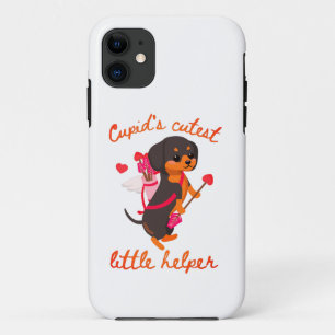 CUPID'S CUTEST LITTLE HELPER cute valentines day iPhone 11 Case