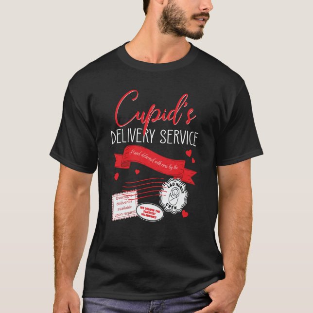 Cupid's Delivery Service L&D Nurse Valentines Day  T-Shirt (Front)