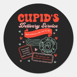Cupid's Delivery Service Labour And Delivery Nurse Classic Round Sticker