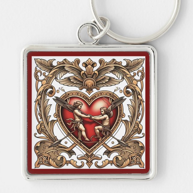 "Cupid's Eternal Aim" Key Ring (Front)