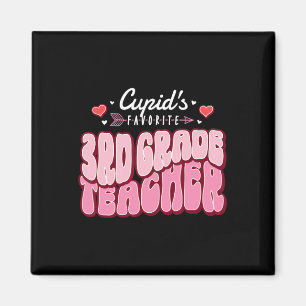 Cupid's Favorite 3rd Grade Teacher Valentine's Day Magnet