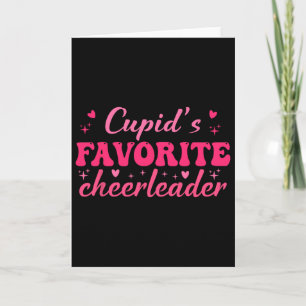 Cupids Favorite Cheerleader Valentine Day Love Che Card