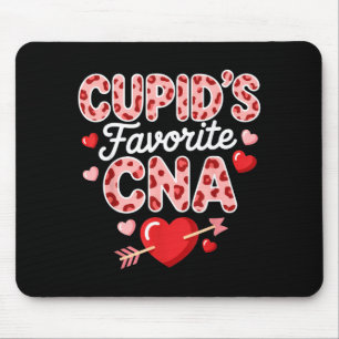 Cupid's favorite cna valentine's day heart nurse mouse mat