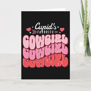 Cupid's Favorite Cowgirl Valentine's Day Hearts Card