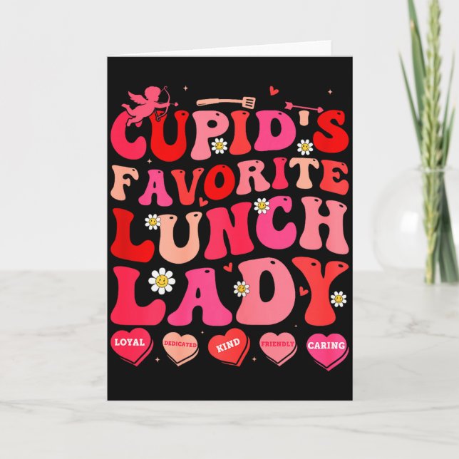 Cupids Favorite Lunch Lady Cafeteria Worker Valent Card (Front)
