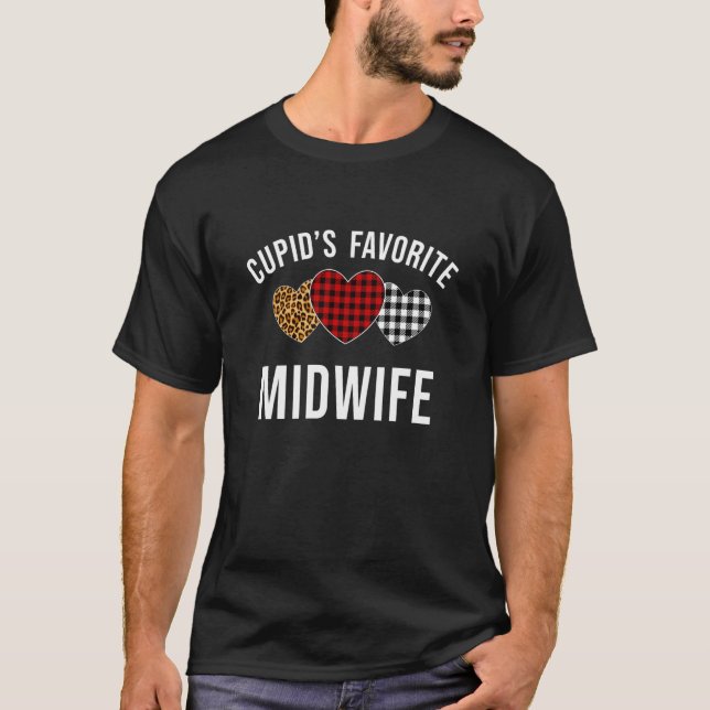 Cupid's Favorite Midwife Valentines Day Midwife Do T-Shirt (Front)