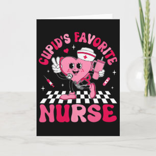 Cupids Favorite Nurse Bougie Valentine Candy Heart Card