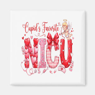 Cupids Favorite Nurse Nicu Valentines Day Shirt Nu Magnet