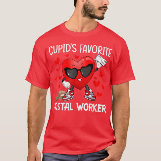 Cupid's Favorite Postal Worker Mailman Happy Valen T-Shirt