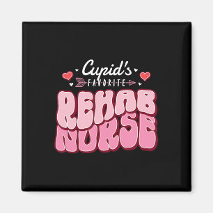 Cupid's Favorite Rehab Nurse Valentine's Day Heart Magnet