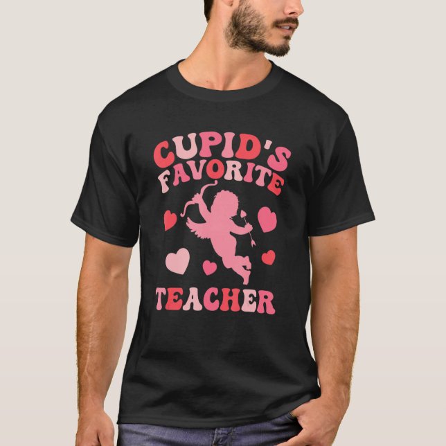 Cupid's Favorite Teacher Teacher Valentine T-Shirt (Front)