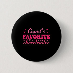 Cupids Favourite Cheerleader Valentine Day Love Ch 6 Cm Round Badge