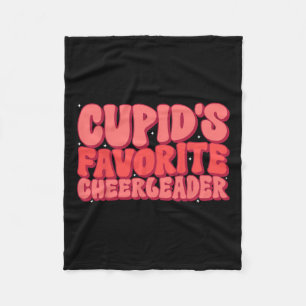 Cupids Favourite Cheerleader Valentine Day Love Ch Fleece Blanket