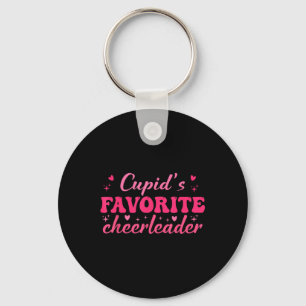 Cupids Favourite Cheerleader Valentine Day Love Ch Key Ring