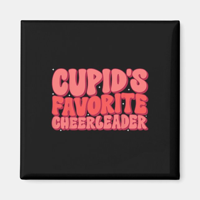 Cupids Favourite Cheerleader Valentine Day Love Ch Magnet (Front)