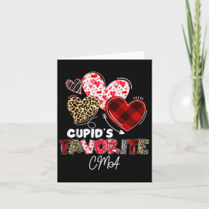 Cupids Favourite Cma Nurse Valentine Buffalo Plaid Card