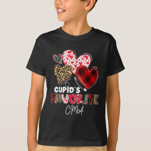 Cupids Favourite Cma Nurse Valentine Buffalo Plaid T-Shirt