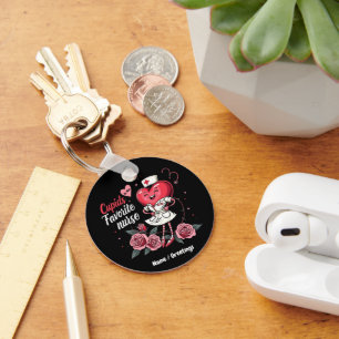 Cupid's Favourite Nurse Funny And Cute Valentine's Key Ring