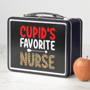 Cupid's Favourite Nurse Nursing Valentine's Day Metal Lunch Box