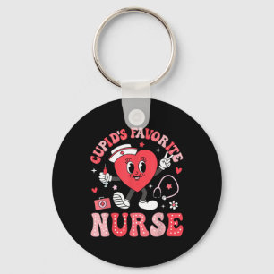 Cupids Favourite Nurse Valentines Day Cute Heart R Key Ring