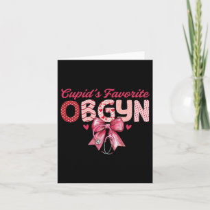 Cupid's Favourite Ob-gyn Coquette Stethoscope Ob N Card