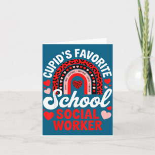 Cupid's favourite school social worker valentine's card