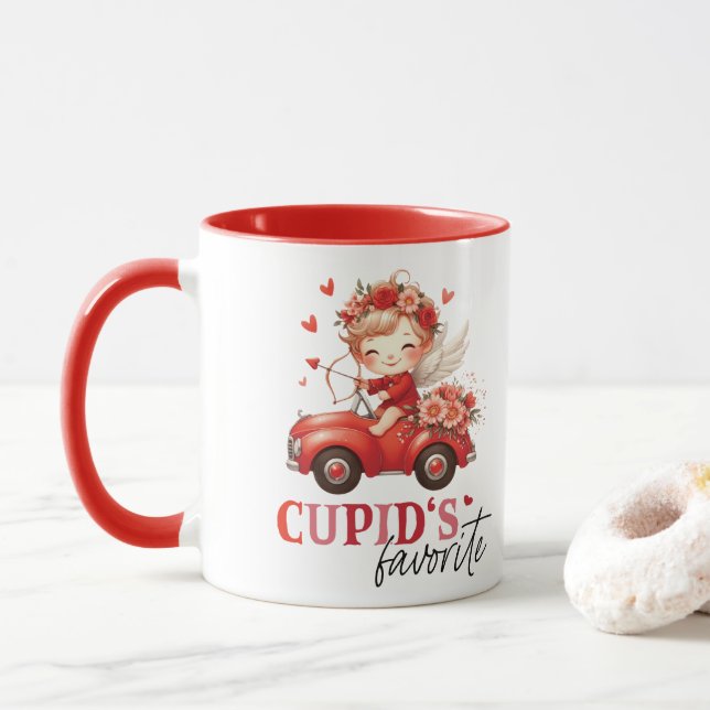 Cupid's Favourite Valentine Day Mug (With Donut)