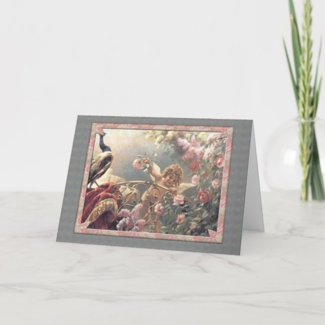 Cupid's Garden - Valentine Holiday Card (Front)
