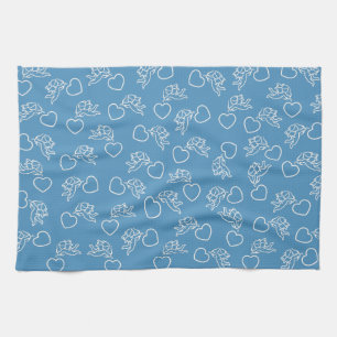 Cupids & Hearts custom colour hand towels