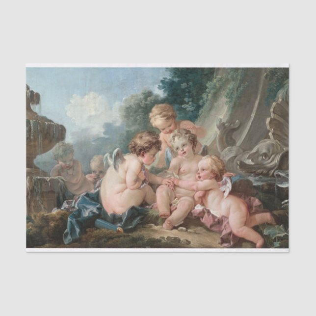 Cupids in Conspiracy by Francois Boucher Tissue Paper (Front)