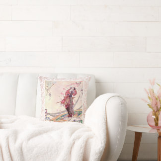 Cupids, Princess and Prince on a magical fan Cushion