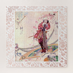 Cupids, Princess and Prince on a magical fan Jigsaw Puzzle