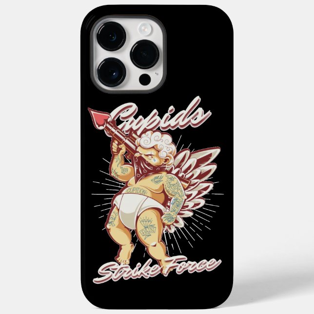 CUPIDS STRIKE FORCE funny cupid valentines day     Case-Mate iPhone Case (Back)