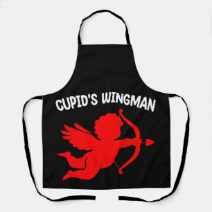 Cupid's Wingman Cute Valentine's Day Husband Wife Apron