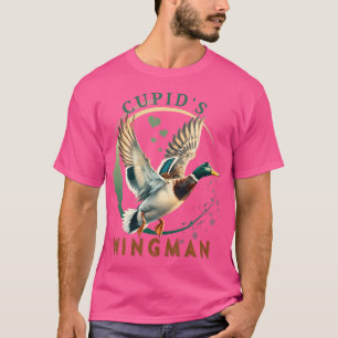 Cupid'S Wingman Valentine'S Day Duck Hunting T-Shirt