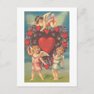 Cupids with Hearts (4) Postcard